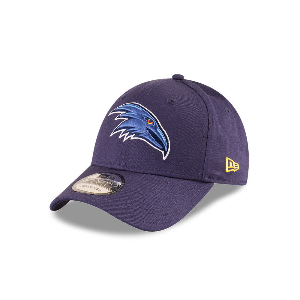 Adelaide Crows Youth Hat - AFL 2025 Badged Navy Blue OTC 9Forty Kids Strapback Cap - New Era